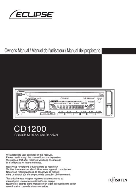 Eclipse Fujitsu Ten AVN7000 Manual pdf manual